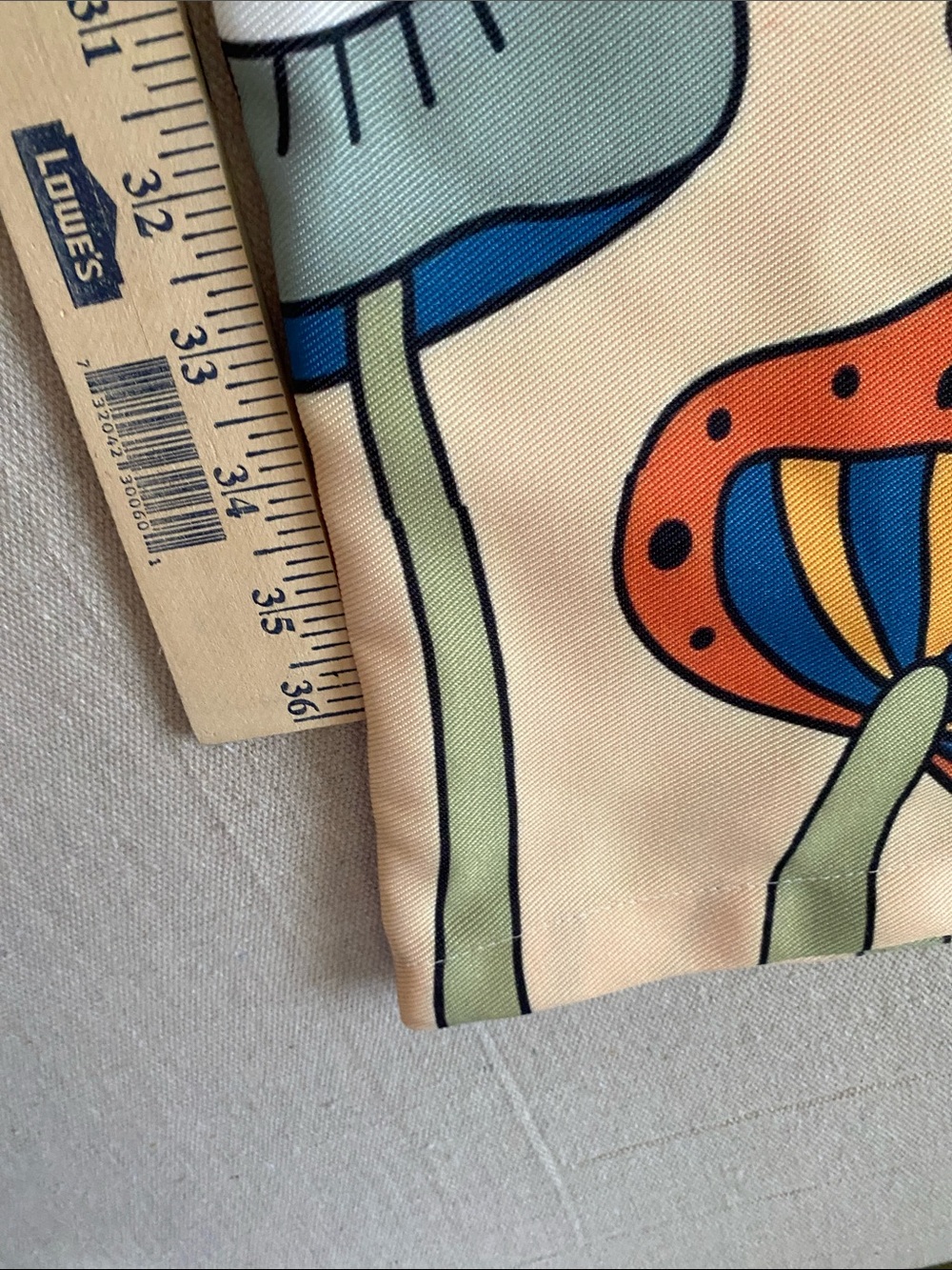 Cream Floral & Mushroom Print Wide Leg Pants - Picture 3 of 9